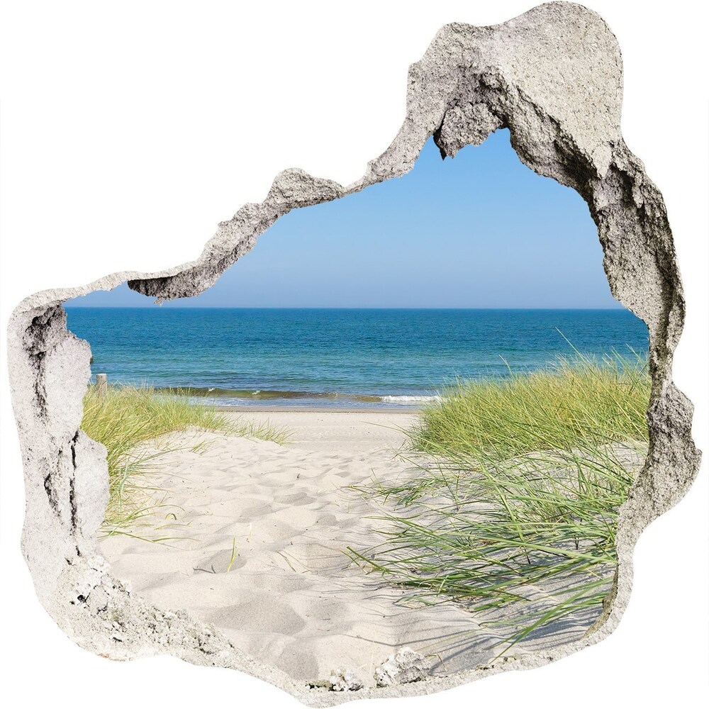 Fototapet 3D gaură în perete dune de coastă