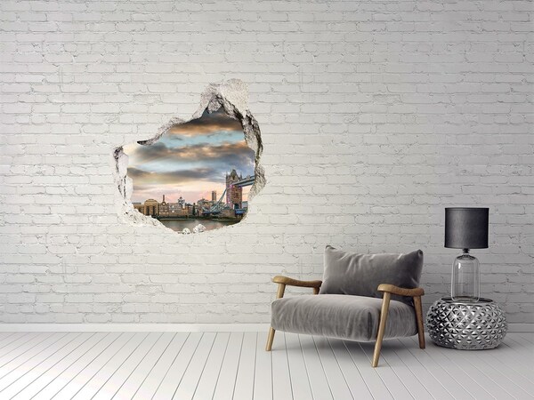 Autocolant un zid spart cu priveliște Podul Turnului din Londra