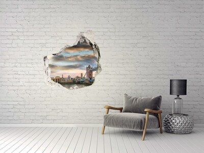 Autocolant un zid spart cu priveliște Podul Turnului din Londra