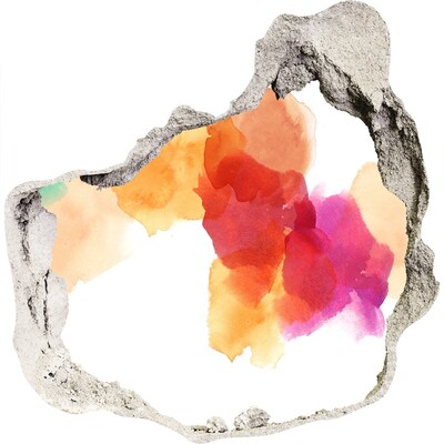 Fototapet 3D gaură în perete Gaură colorată în perete