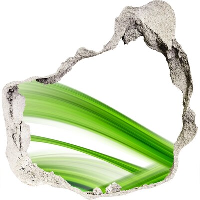 Fototapet 3D gaură în perete Pajiște verde printr-o gaură în perete