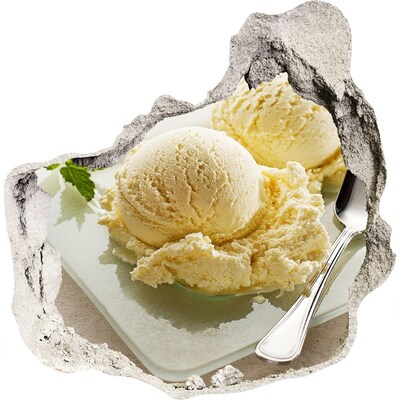 Autocolant un zid spart cu priveliște Paradisul de gheață