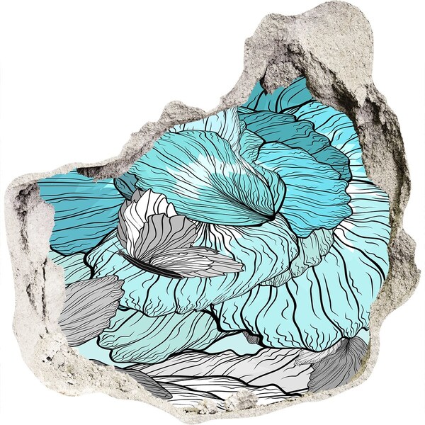 Autocolant autoadeziv gaură O oază florală în beton