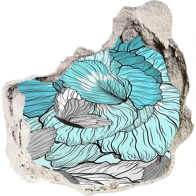 Autocolant autoadeziv gaură O oază florală în beton