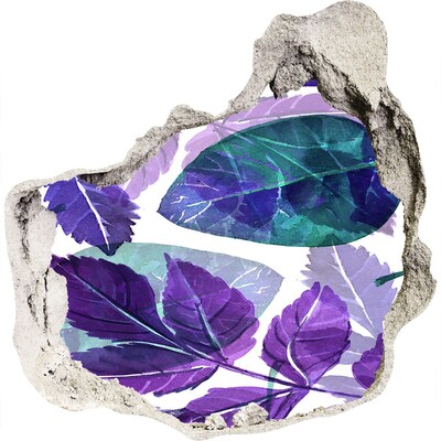 Fototapet 3D gaură în perete Frunze verzi într-o gaură din perete