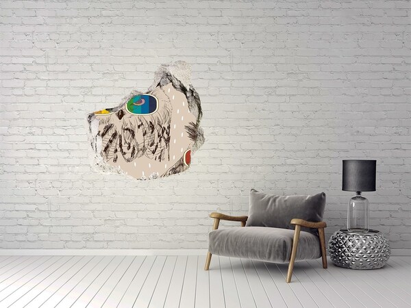 Autocolant gaură 3D Owls ochelari