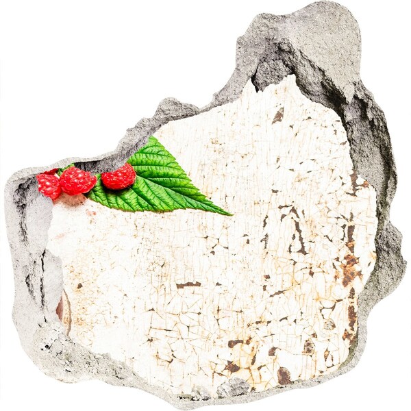 Autocolant de perete gaură 3D Farmec fructat într-un perete deteriorat