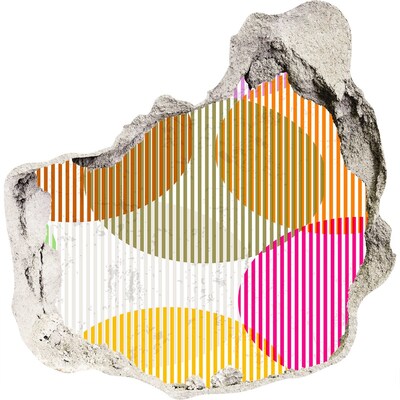 Autocolant gaură 3D Gaură abstractă în perete