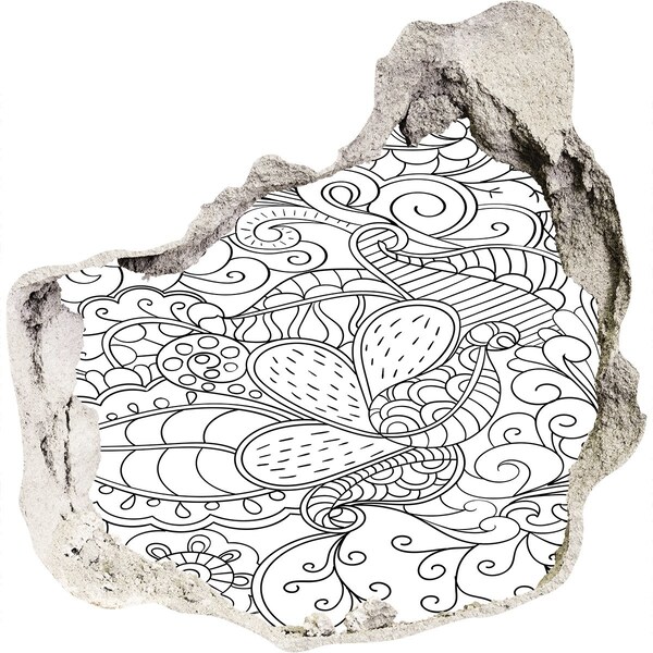 Autocolant gaură 3D O lume colorată într-o gaură