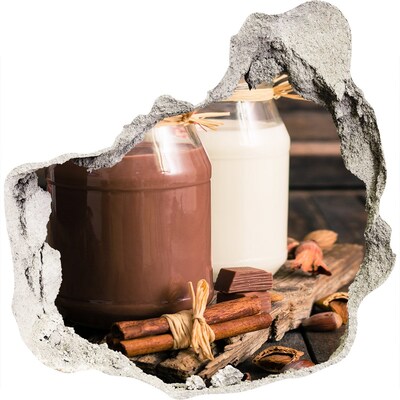 Fototapet 3D gaură în perete Delicatese de ciocolată într-un cadru natural