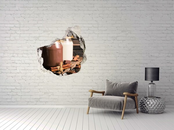 Fototapet 3D gaură în perete Delicatese de ciocolată într-un cadru natural