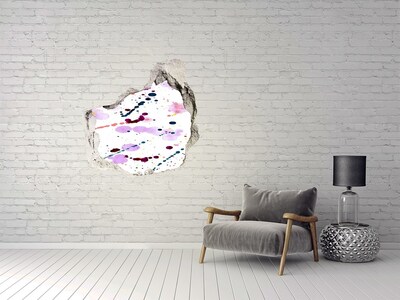 Fototapet 3D gaură în perete pete abstracte