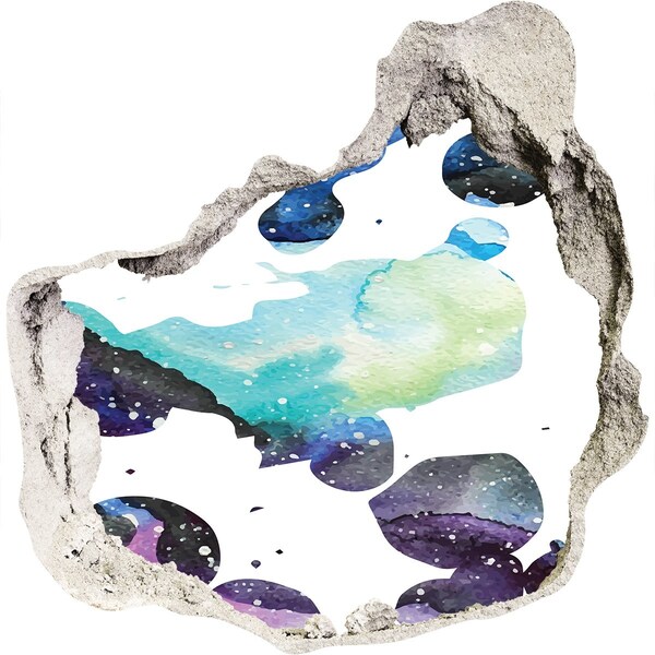 Autocolant de perete gaură 3D Gaură spațială în perete