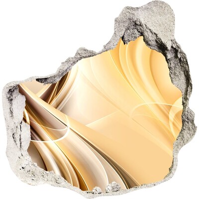 Autocolant autoadeziv gaură Abstracție aurie într-o gaură din perete