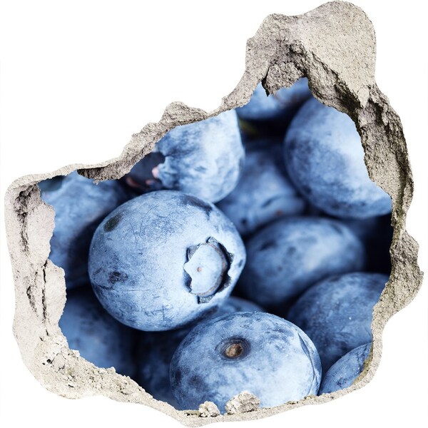 Fototapet un zid spart cu priveliște Fructe de pădure într-o gaură de beton