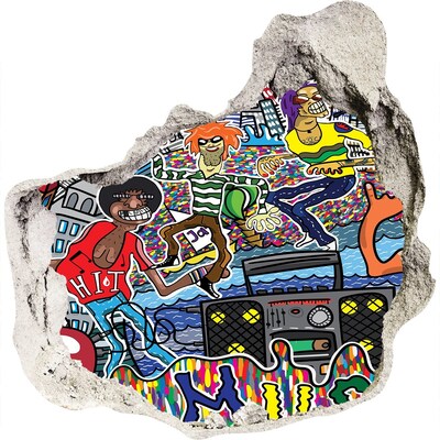 Autocolant autoadeziv gaură Festivalul Bucuriei Orașului