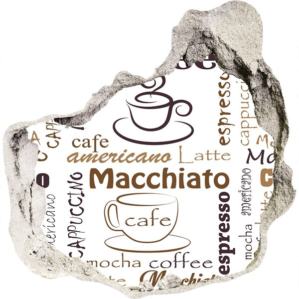 Autocolant un zid spart cu priveliște Colț de cafea