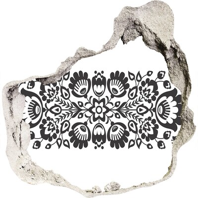 Autocolant de perete gaură 3D Motiv floral pe perete