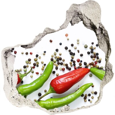 Autocolant de perete gaură 3D Fructe vulcanice