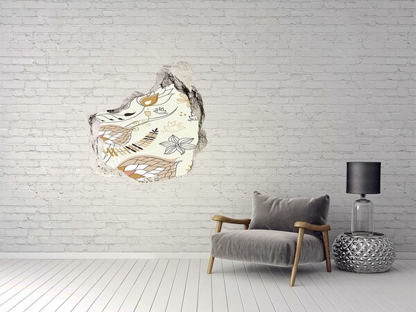 Autocolant un zid spart cu priveliște Păsări de primăvară în grădină