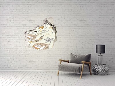 Autocolant un zid spart cu priveliște Păsări de primăvară în grădină