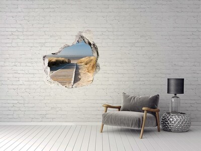 Autocolant gaură 3D Indicator către plajă