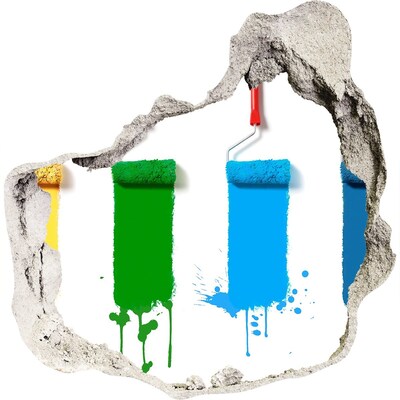 Autocolant de perete gaură 3D Paint role