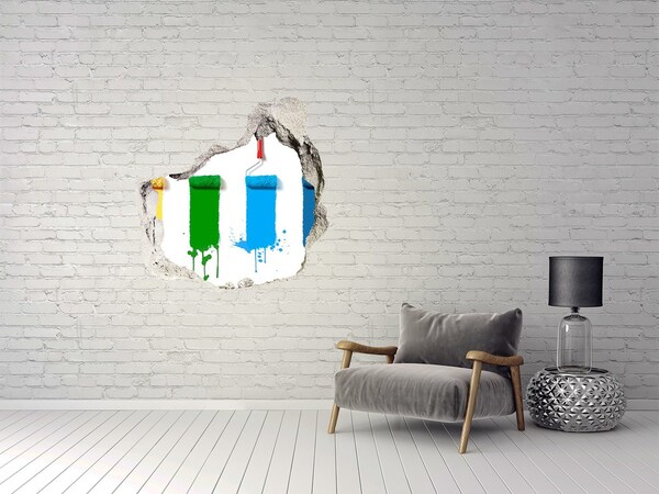 Autocolant de perete gaură 3D Paint role