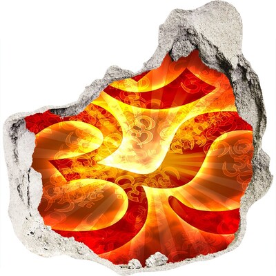 Autocolant autoadeziv gaură Foc în inima zidului