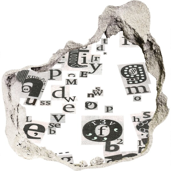 Autocolant 3D gaura cu priveliște Gaură literară în perete