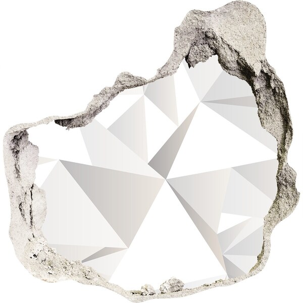 Autocolant un zid spart cu priveliște Gaură de cristal în perete