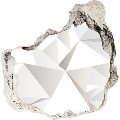 Autocolant un zid spart cu priveliște Gaură de cristal în perete