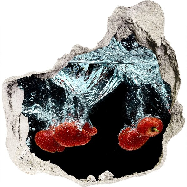 Fototapet un zid spart cu priveliște Explozie de fructe în apă