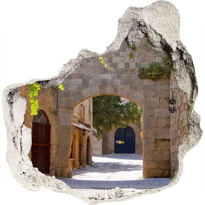 Fototapet 3D gaură în perete Un castel vechi fermecător
