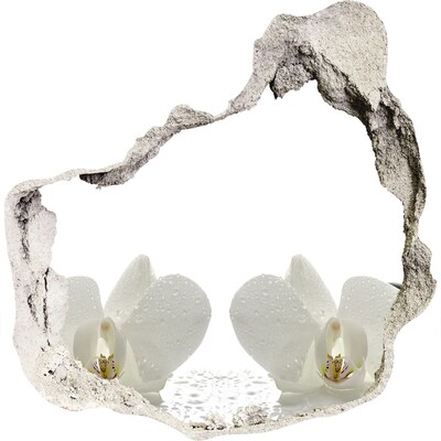 Autocolant autoadeziv gaură Flori în beton