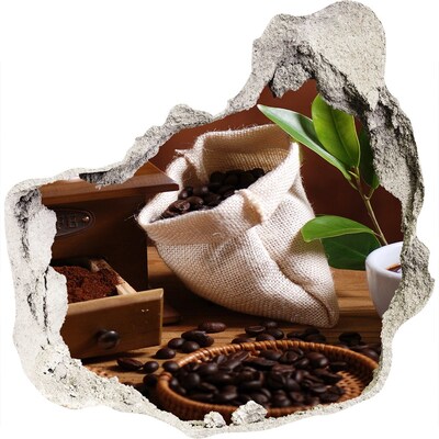 Autocolant 3D gaura cu priveliște Cafea în confortul casei tale