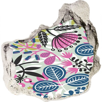 Fototapet 3D gaură în perete Grădină tropicală într-o groapă