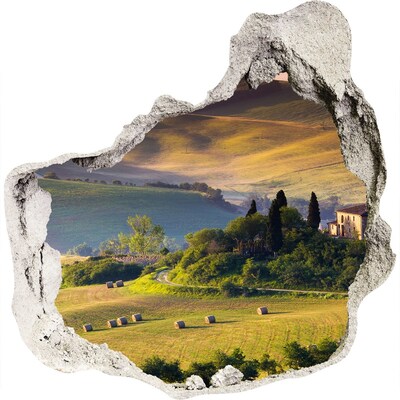 Autocolant de perete gaură 3D Toscana