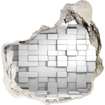 Fototapet 3D gaură în perete Spațiu modern în spatele peretelui