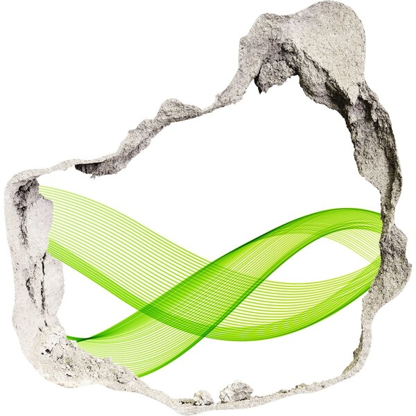 Autocolant autoadeziv gaură Val verde în gaura din perete