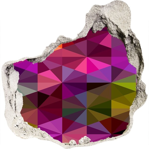 Autocolant de perete gaură 3D Vitralii colorate în gaura din perete