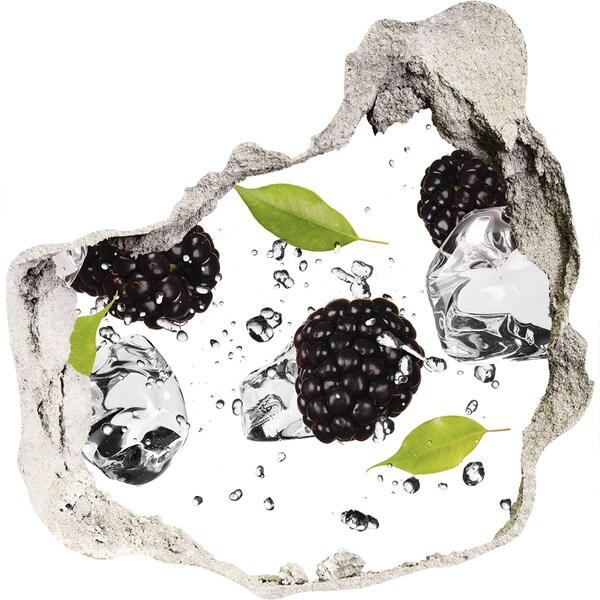 Autocolant 3D gaura cu priveliște Explozie de fructe în beton