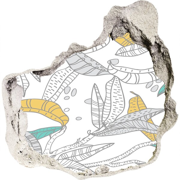 Autocolant 3D gaura cu priveliște O oază tropicală în mijlocul betonului