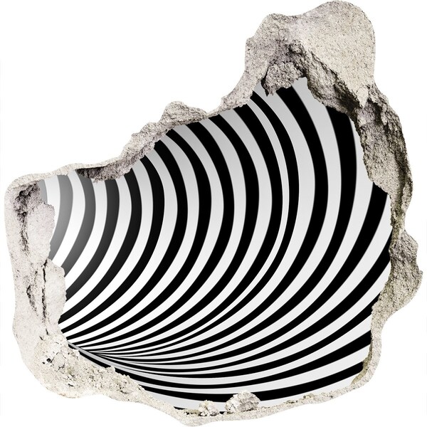 Autocolant un zid spart cu priveliște Iluzia unui tunel care se învârte