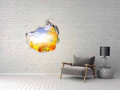 Autocolant autoadeziv gaură Floarea-soarelui în lumina soarelui