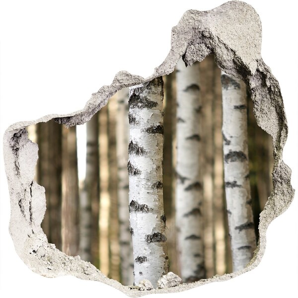 Fototapet un zid spart cu priveliște O oază de pădure din beton