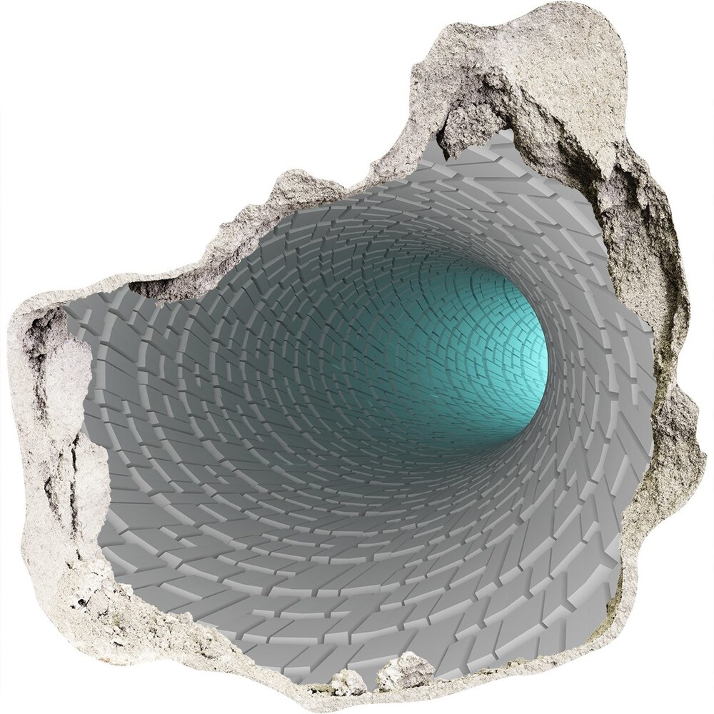 Autocolant 3D gaura cu priveliște tunel 3D