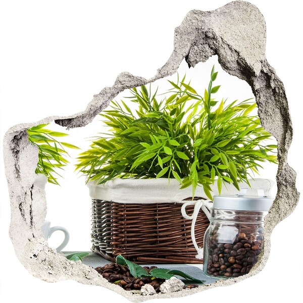 Autocolant un zid spart cu priveliște O oază verde în confortul casei tale