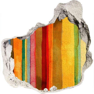 Fototapet un zid spart cu priveliște Dungi colorate pe un perete deteriorat