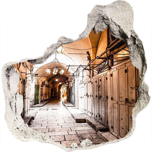 Autocolant gaură 3D Farmecul vechiului bazar